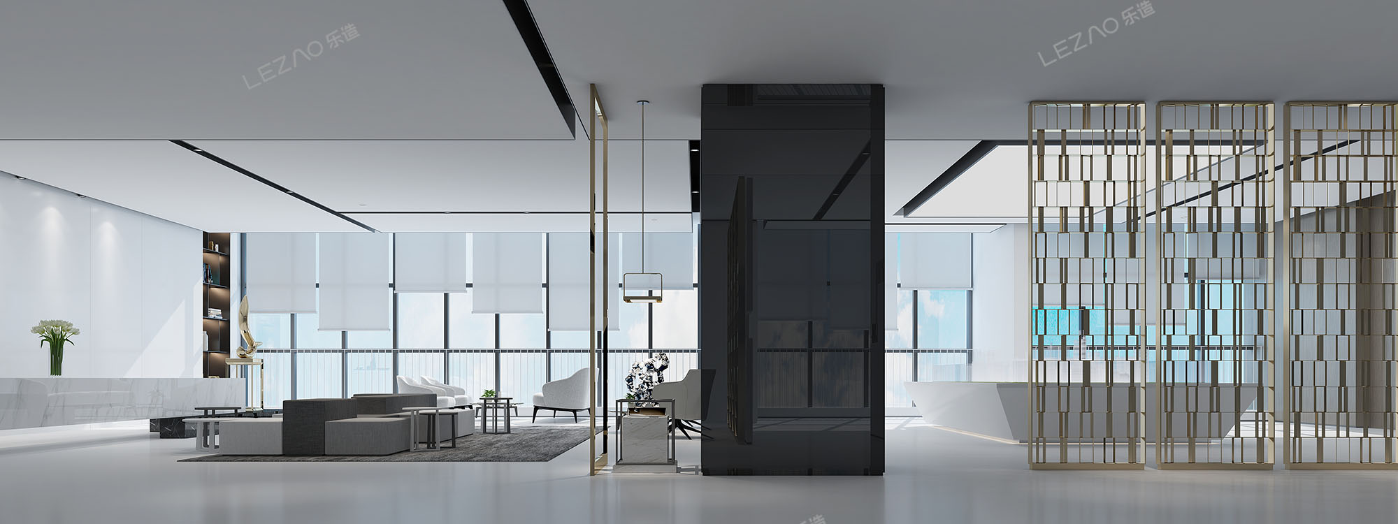 中联运通，简洁灵动 现代办公空间氛围的演绎_深圳办公室装修设计-乐造办公整装